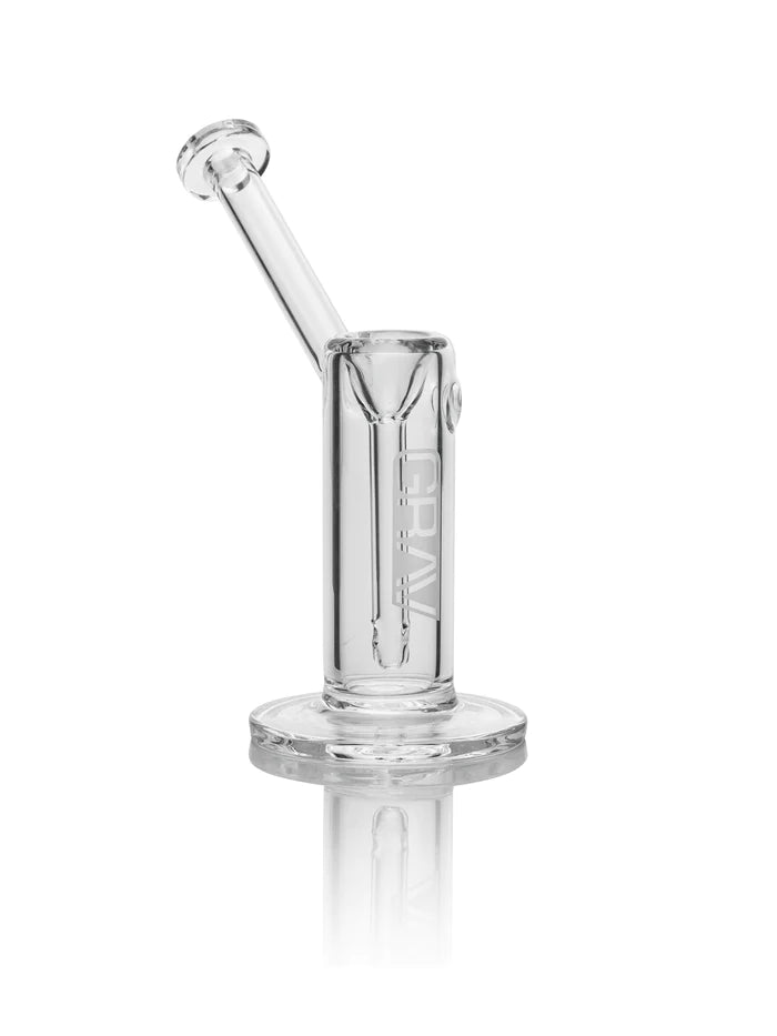 GRAV® SMALL UPRIGHT BUBBLER | BLACK OR CLEAR ACCENTS | 6" TALL
