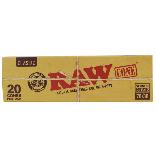 RAWthentic Classic 70mm/30mm Cones 20 Pack | 12ct Display