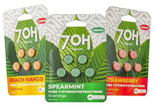 STNR 7-0H Pure 7-Hydroxymitragynine | 20MG Per Tablet | 5CT Pack | 10 Per Box