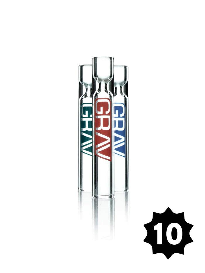GRAV® 12MM CLEAR TASTER® | PACK OF 10 OR 50CT DISPLAY