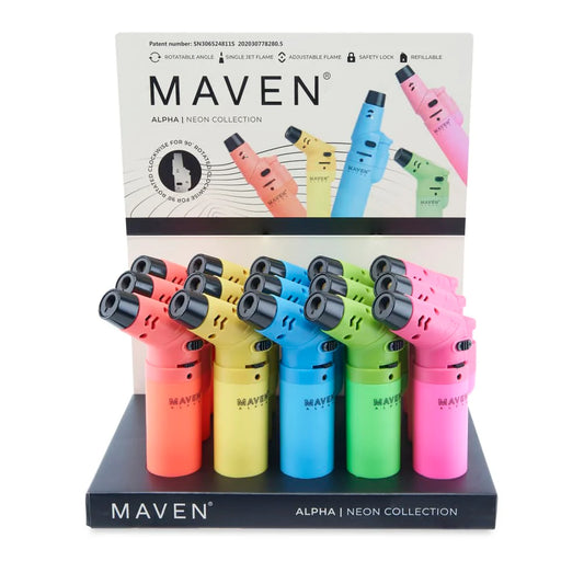 Maven Alpha Butane Torch Lighter 15ct Display
