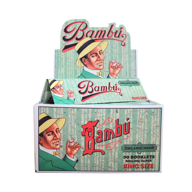 BAMBU Organic Hemp King Size Rolling Papers | 50 Booklets
