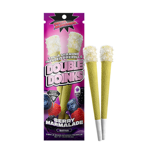 Delta Munchies Double Doinks THC-A Diamon Infused Pre-Rolls | 2 Pack