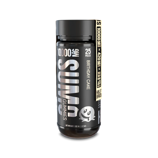 HALF BAK'D 10,000+MG SUMO THC-A GUMMIES | 420MG PER GUMMY | 25 COUNT PER JAR