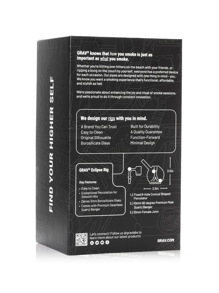 GRAV® ECLIPSE 7.5IN RIG | FOR CONCENTRATES | CLEAR