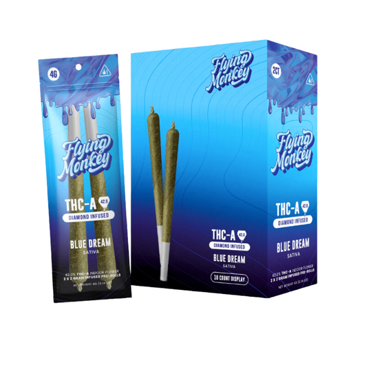 FLYING MONKEY Diamond Infused THCa 2x2G Preroll | 10 Pack Display