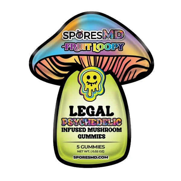 SPORESMD Psychedelic Blend Amanita Mushroom Gummies | 5 Gummy Pack | 1500MG