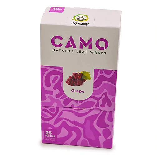 Camo Natural Leaf Wraps | 2 Pack | 25PK Display - Tobacco Free | Nicotine Free