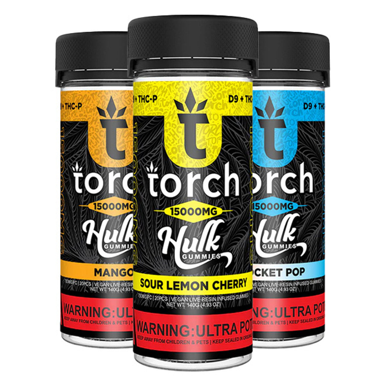 Torch Hulk Live Resin Gummies 15000mg | 750MG Per Gummy | 20 CountJar