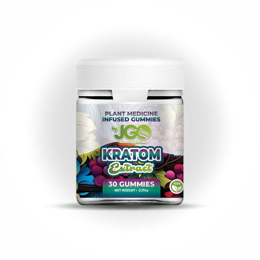 JGO Kratom Plant Medicine Infused Gummies Mitragynine Extract 900MG | 30Ct Jar