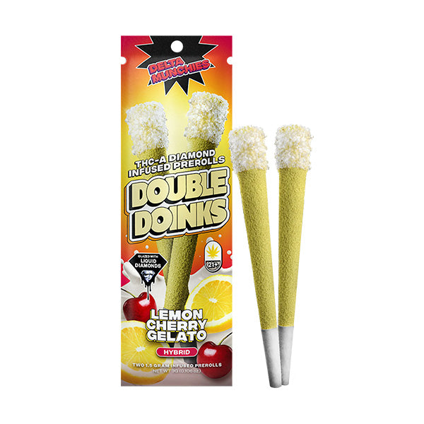 Delta Munchies Double Doinks THC-A Diamon Infused Pre-Rolls | 2 Pack