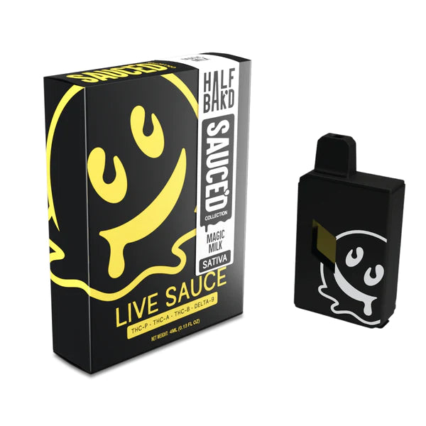 HALF BAK'D THCa LIVE SAUCE BY SAUC'D COLLECTION 4 GRAM DISPOSABLES