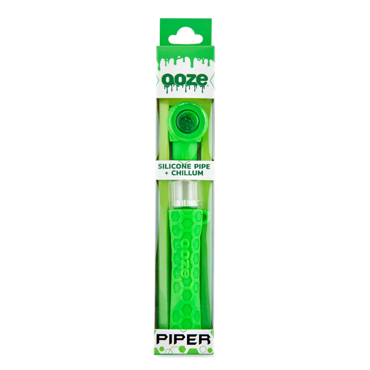 Ooze Piper 2-in-1 Silicone Pipe Chillum - Display of 12