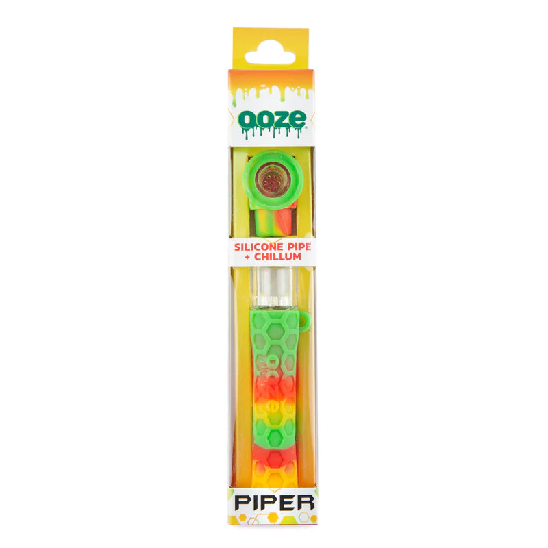 Ooze Piper 2-in-1 Silicone Pipe Chillum - Display of 12