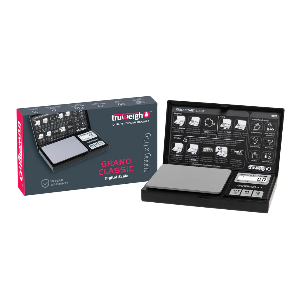 TRUWEIGH GRAND CLASSIC DIGITAL SCALE 1000G X 0.1G BLACK