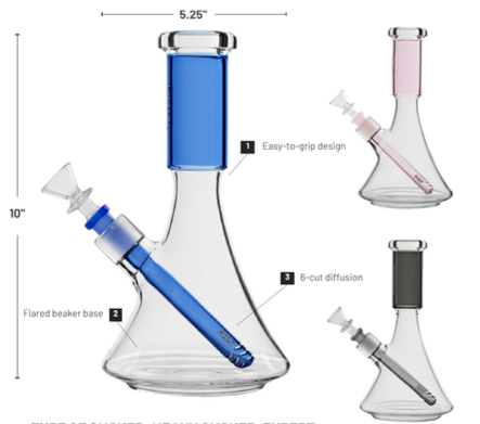 GRAV® DECO BEAKER BONG |SMALL | MEDIUM | LARGE