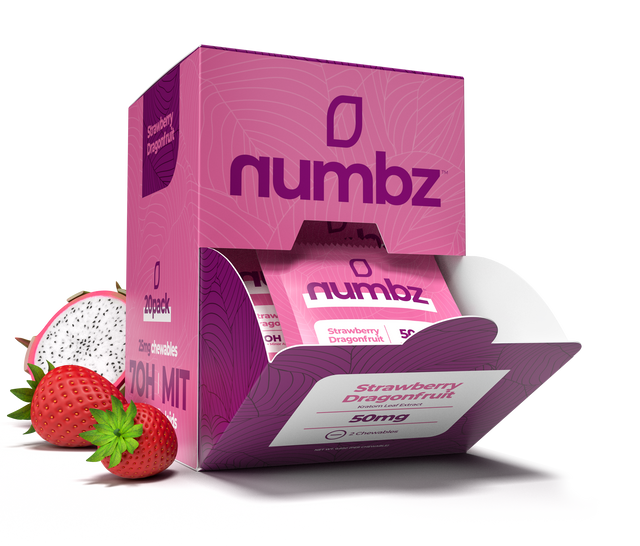 🔥NUMBZ 7OH MIT + Minor Alkaloids Chewables | 2 x 25MG Tablets Per Pack \ 20 Packs
