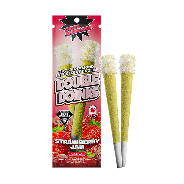 Delta Munchies Double Doinks THC-A Diamon Infused Pre-Rolls | 2 Pack