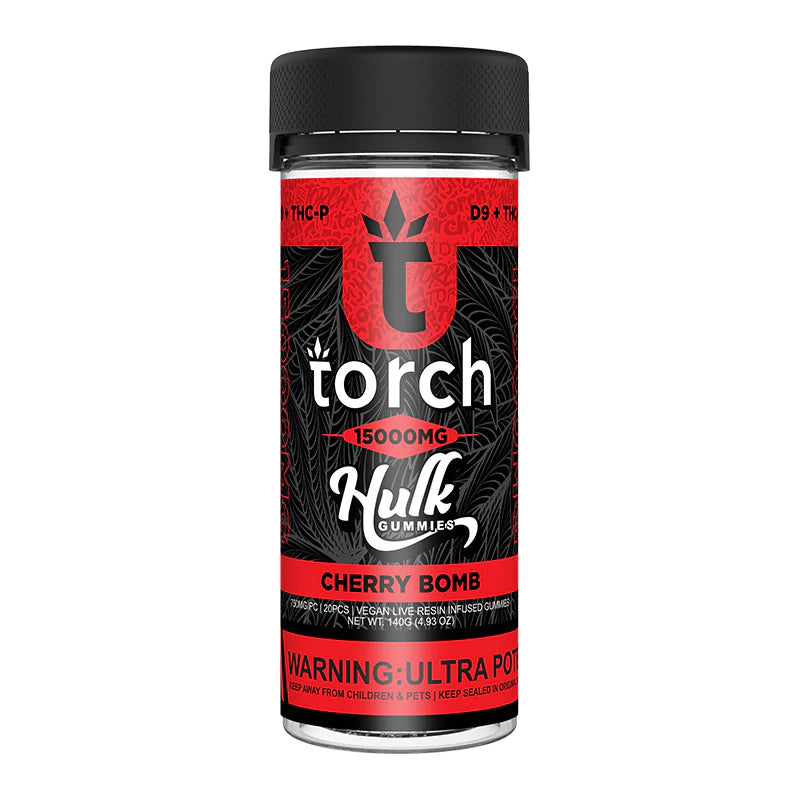 Torch Hulk Live Resin Gummies 15000mg | 750MG Per Gummy | 20 CountJar