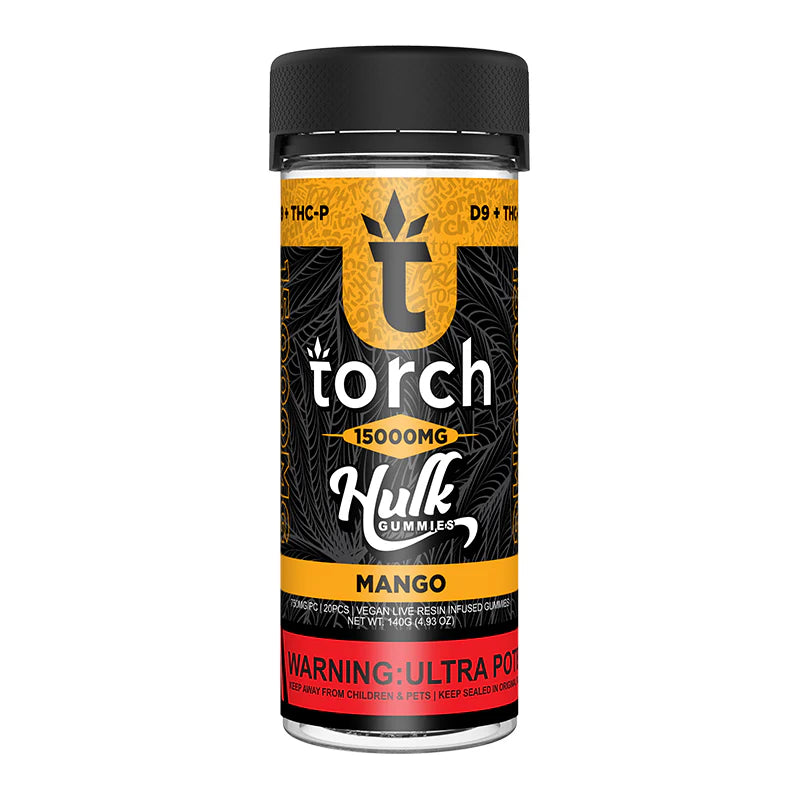 Torch Hulk Live Resin Gummies 15000mg | 750MG Per Gummy | 20 CountJar