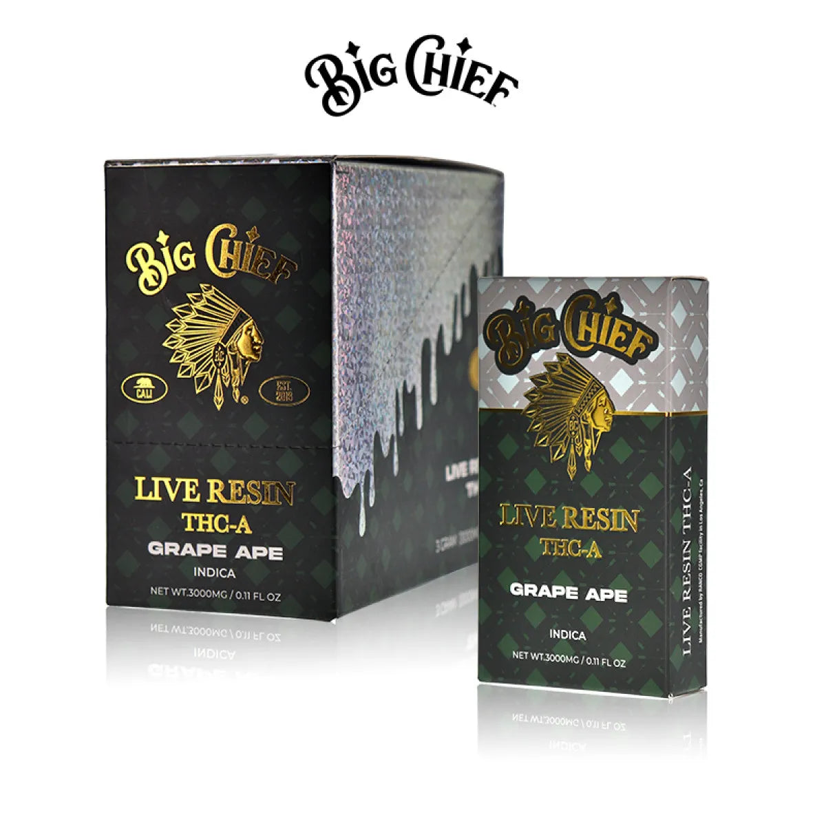 Cali x Big Chief Live Resin THCa 3G Disposable Vape