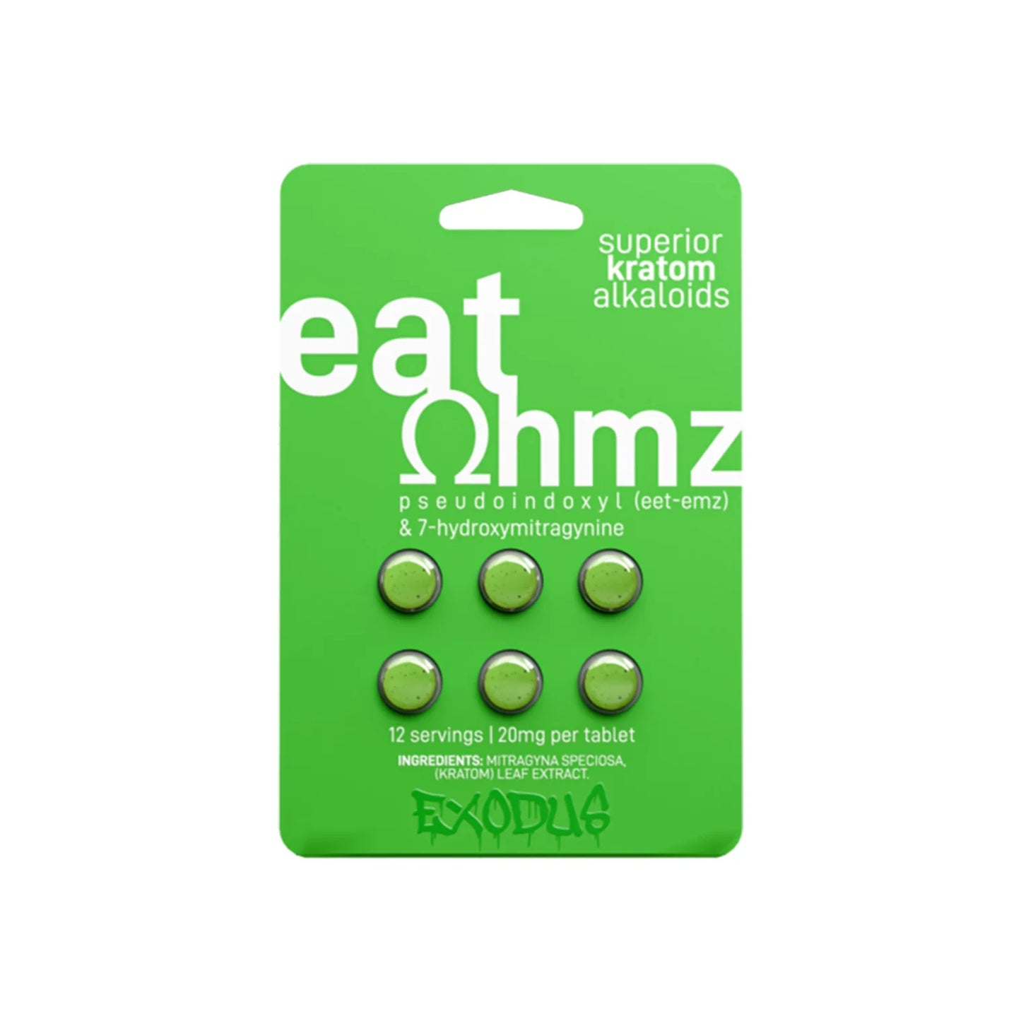 Eat Ohmz Pseudoindoxyl + 7-Hydroxymitragynine Extract Tablets 20mg | 6 Packs Per Box