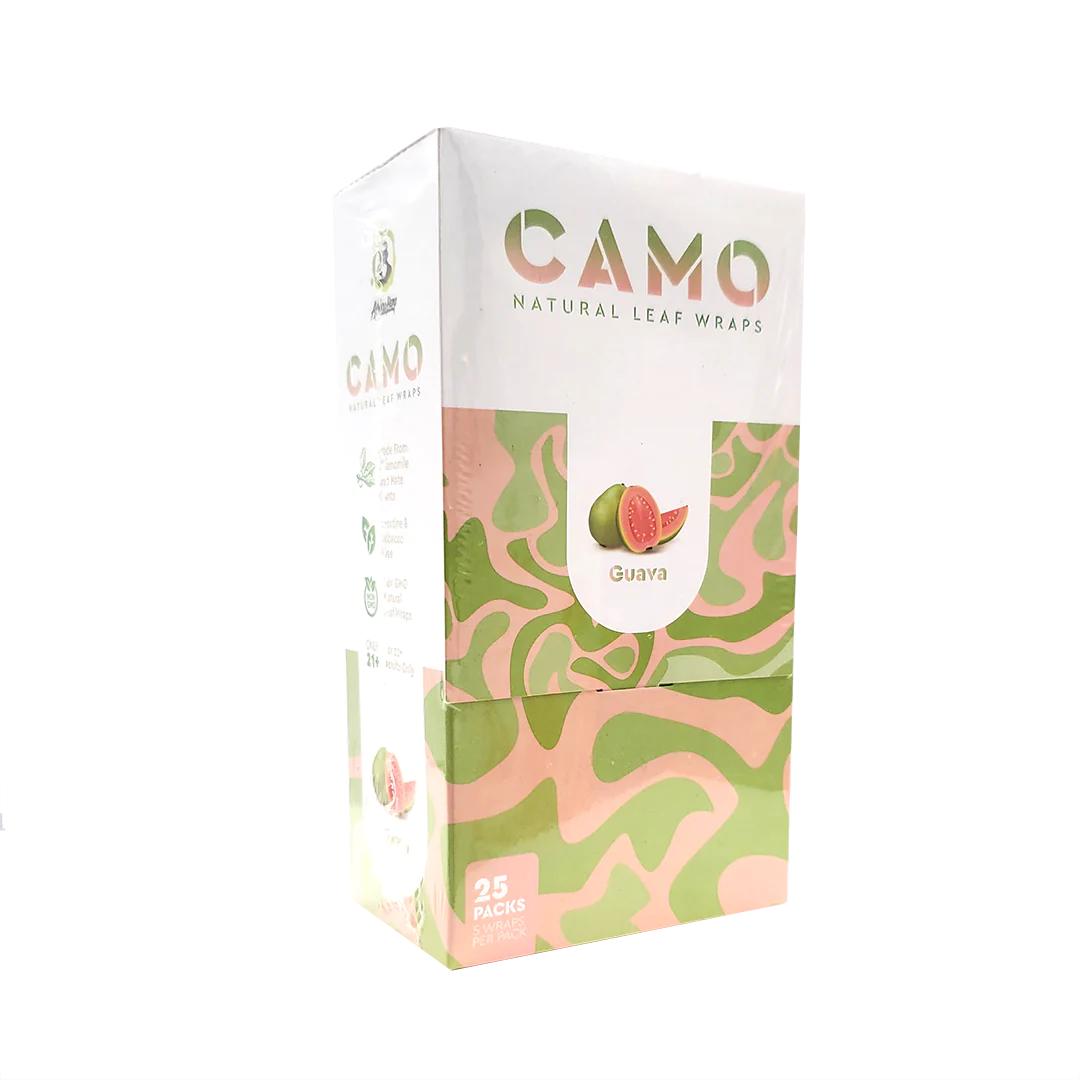Camo Natural Leaf Wraps | 2 Pack | 25PK Display - Tobacco Free | Nicotine Free