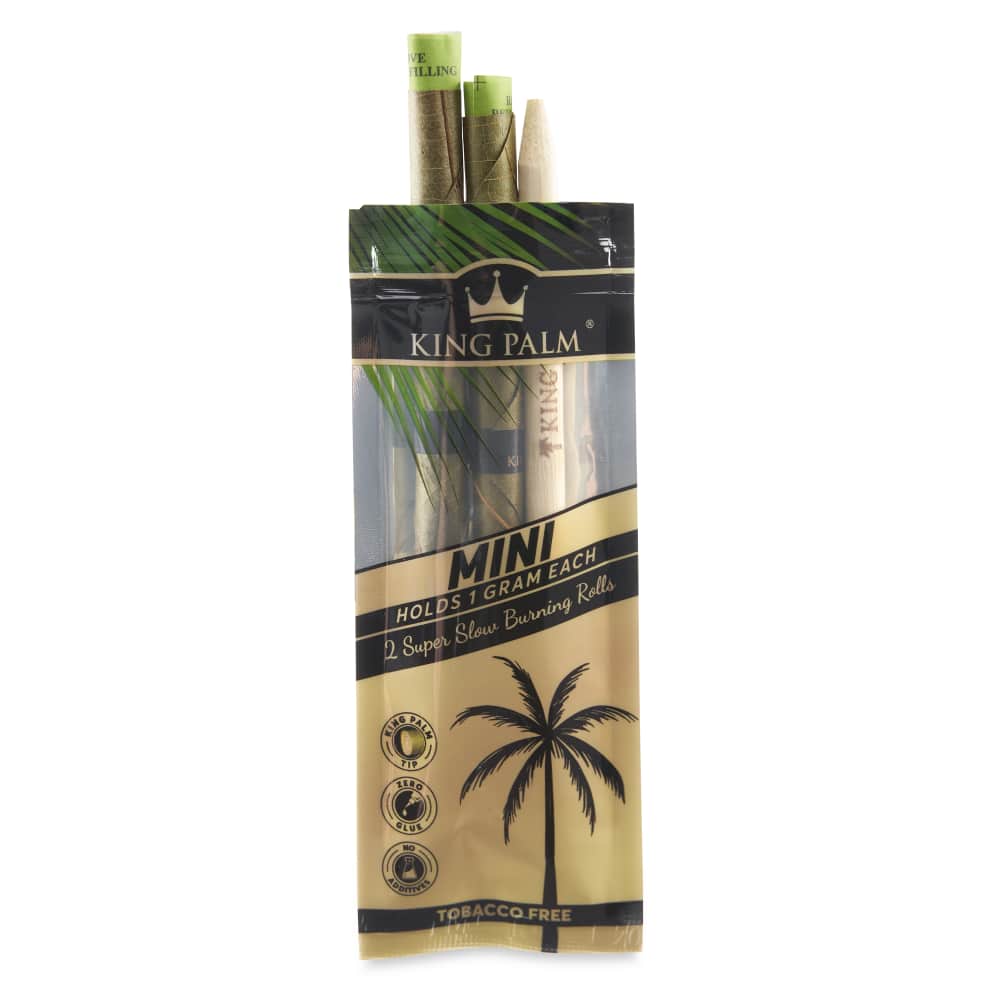 King Palm 2 Mini Leaf Rolls | Holds 1G Each | 20 Count Per Box