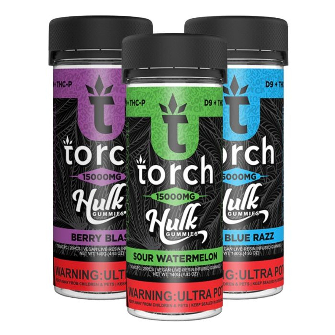 Torch Hulk Live Resin Gummies 15000mg | 750MG Per Gummy | 20 CountJar