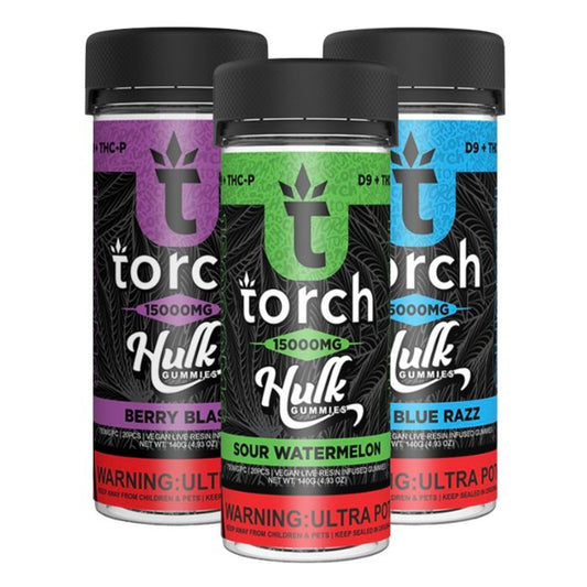 Torch Hulk Live Resin Gummies 15000mg | 750MG Per Gummy | 20 CountJar