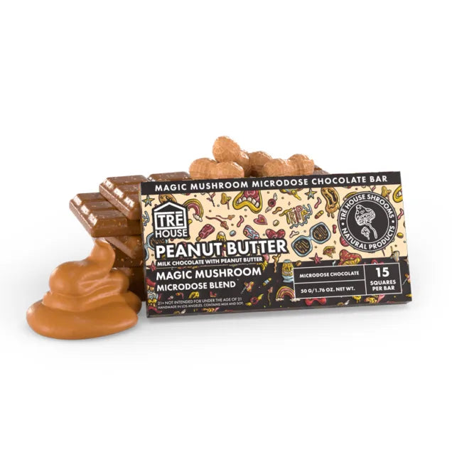 TreHouse Magic Mushroom Microdose Chocolate Bar | Box of 10 Bars