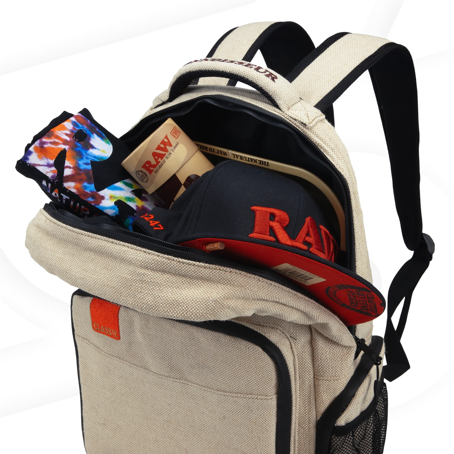 RAWthentic Rolling Papers X Raw Backpack / BakePack - Smell Proof