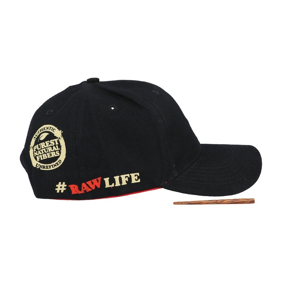 RAWthentic Raw Poker Hat Black