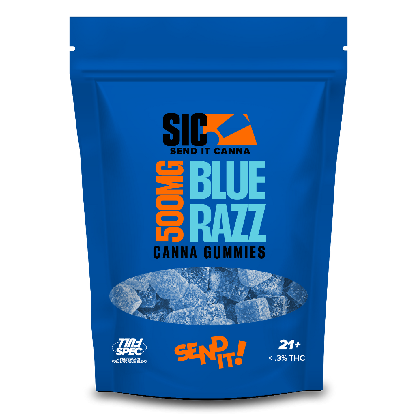 Full Send It Canna Gummies 500MG 15 Pcs Per Pouch | 5 Pouches Per Box