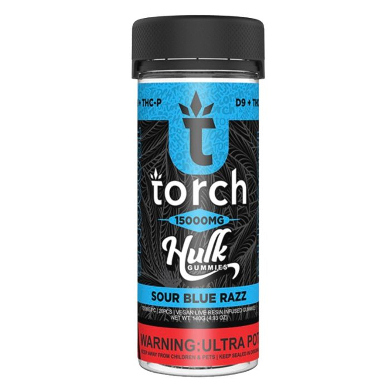 Torch Hulk Live Resin Gummies 15000mg | 750MG Per Gummy | 20 CountJar