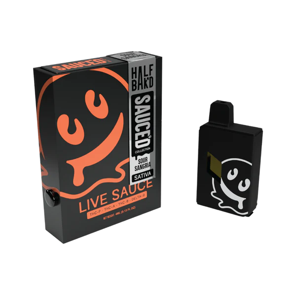 HALF BAK'D THCa LIVE SAUCE BY SAUC'D COLLECTION 4 GRAM DISPOSABLES