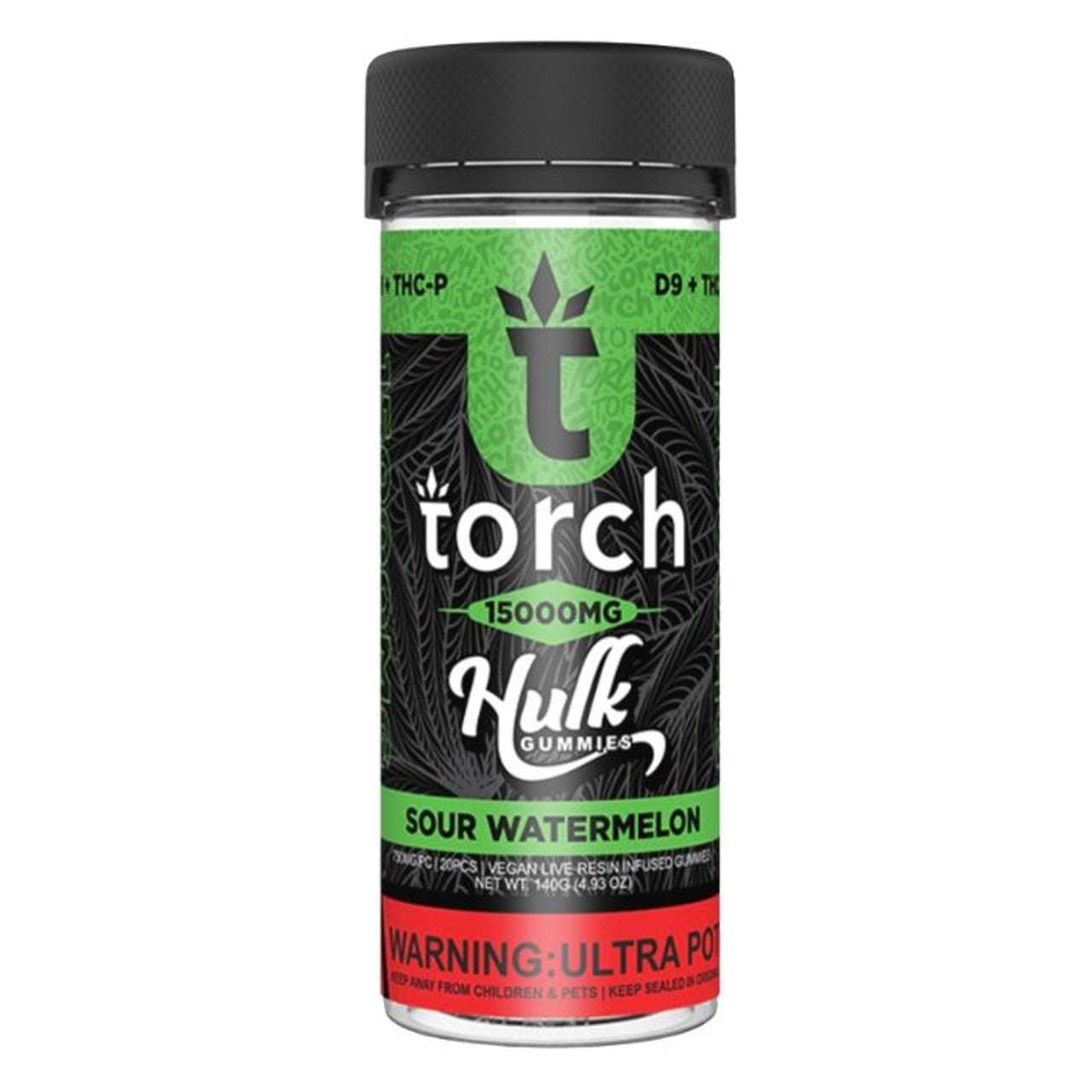 Torch Hulk Live Resin Gummies 15000mg | 750MG Per Gummy | 20 CountJar