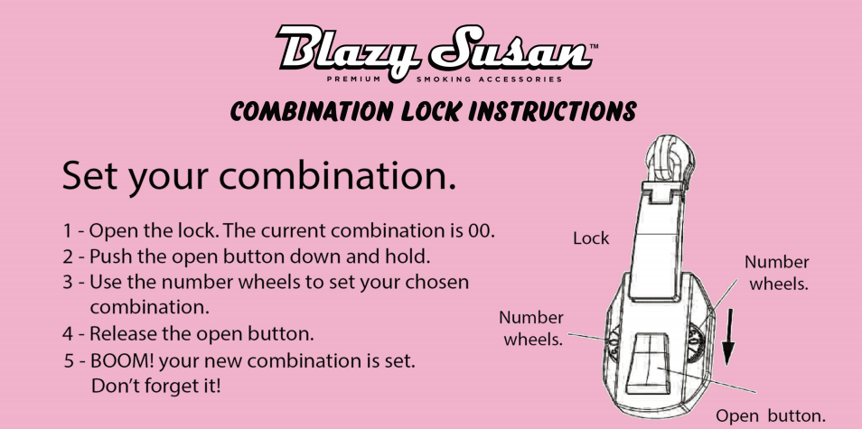 Blazy Susan Cross Body Bag | Smell Proof | Combo Lock