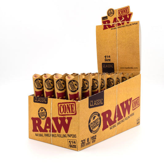 Rawthentic Rolling Paper 1-1/4 King Size Classic & Organic Cones
