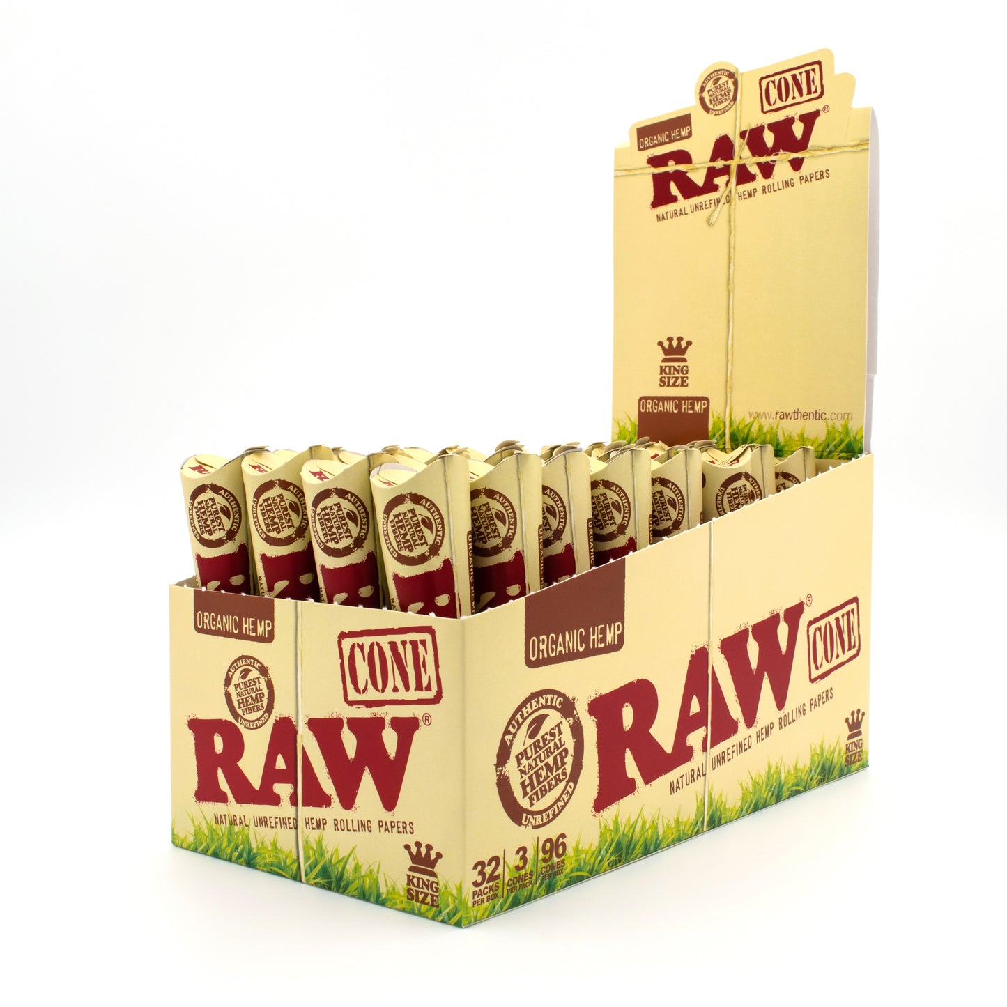 Rawthentic Rolling Paper 1-1/4 King Size Classic & Organic Cones