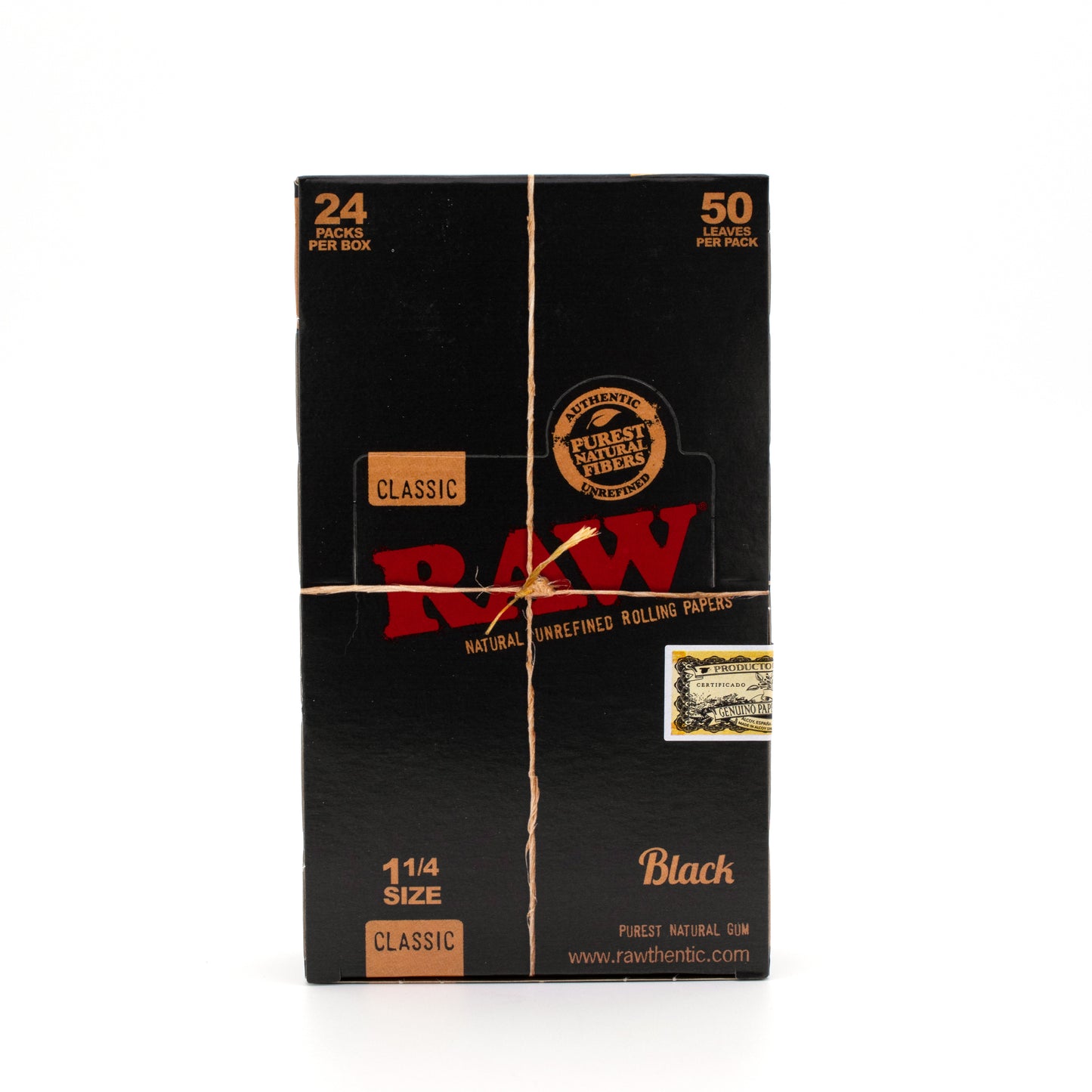 RAWthentic Black Classic Rolling Papers | 1-1/4 & Kingsize