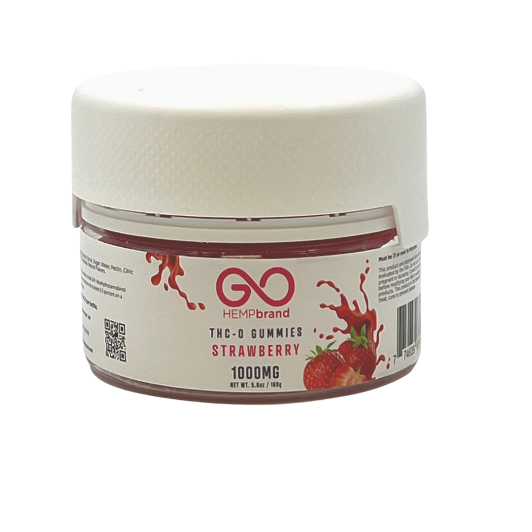 GoHemp Brand THCO INFUSED Gummies Jar - Assorted Flavors comes in 500mg and 1000mg