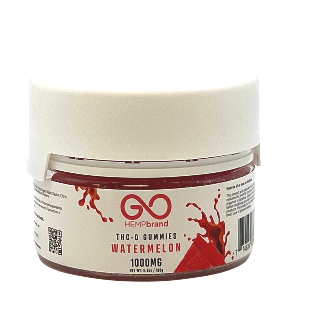 GoHemp Brand THCO INFUSED Gummies Jar - Assorted Flavors comes in 500mg and 1000mg