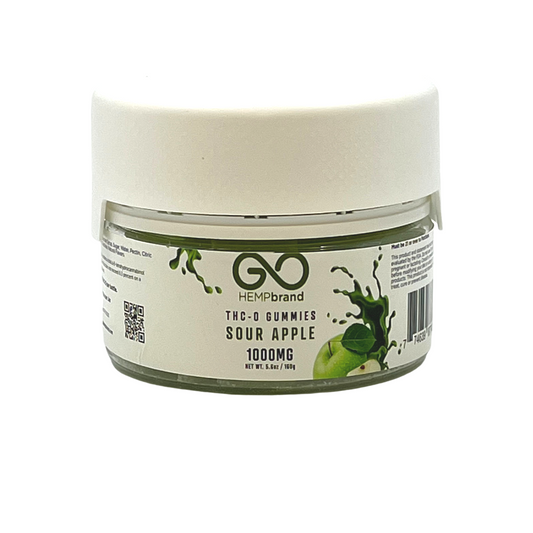 GoHemp Brand THCO INFUSED Gummies Jar - Assorted Flavors comes in 500mg and 1000mg