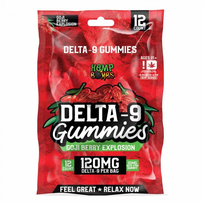 Hemp Bombs Delta 9 Gummies 12 Counts Per Bag 6 Bags Per Display