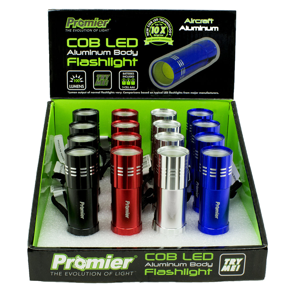Aluminum LED Flashlight Display - 16 Piece