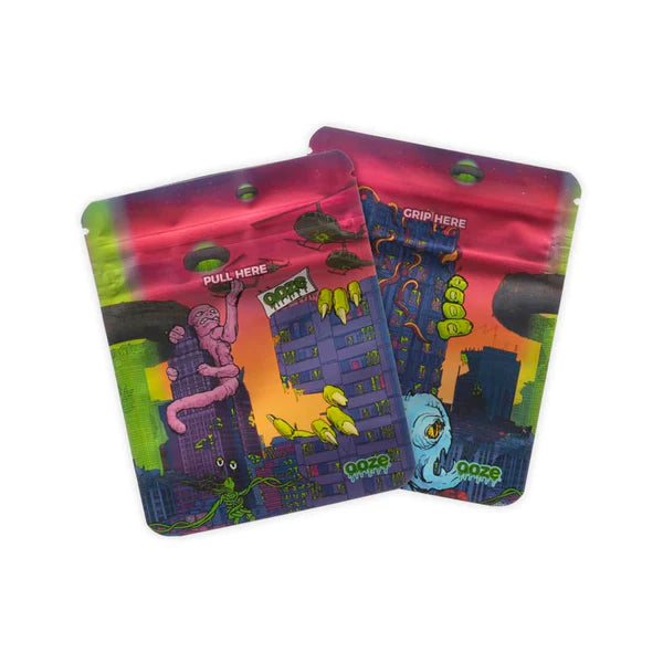 Ooze Designer Mylar Bags - 1 Oz - 10pk - 12ct Display