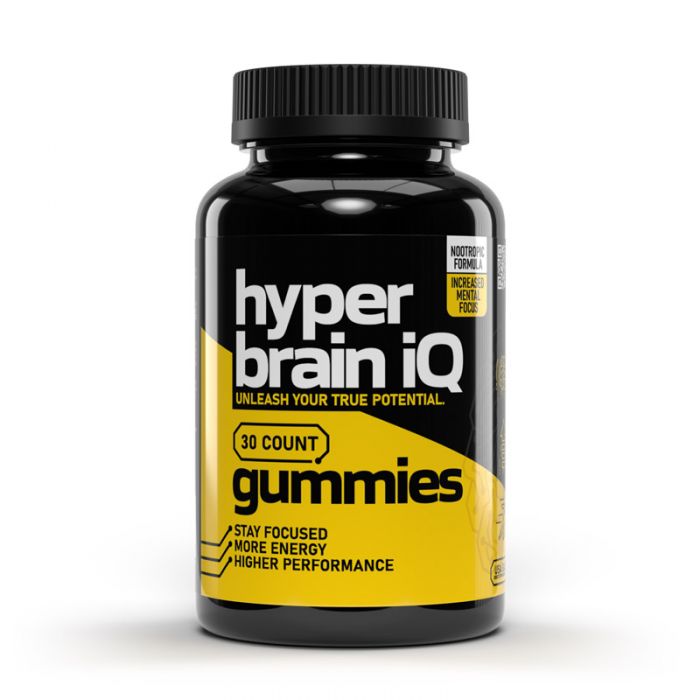 Hyper brain iQ Focus Gummies 8 Counts Per Bag 12 Bags in a Display Box or 30 Counts Per Bottle