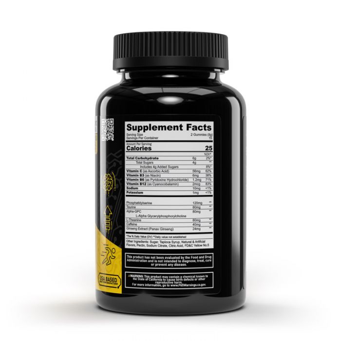 Hyper brain iQ Focus Gummies 8 Counts Per Bag 12 Bags in a Display Box or 30 Counts Per Bottle