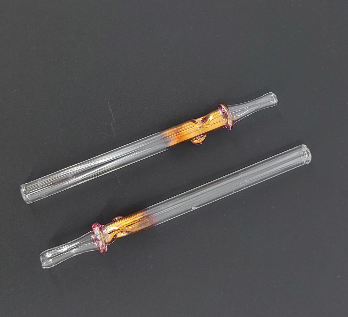 American Made Glass Oil Straws in Assorted Colors & Designs